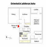 Prodej rekonstruovaného bytu 3+1 s balkonem a lodžií v širším centu Č.Budějovic